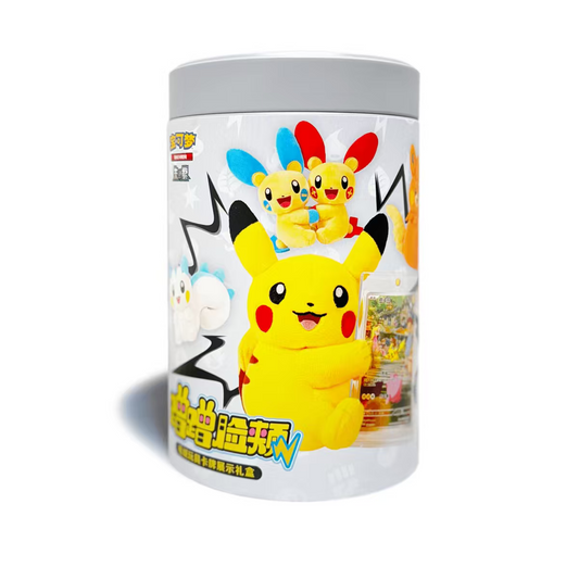 Caja de regalo de exhibición de tarjeta de felpa Nuzzling Cheeks de Pokémon TCG chino simplificado